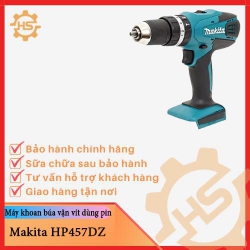 Máy khoan búa vặn vít dùng pin Makita HP457DZ