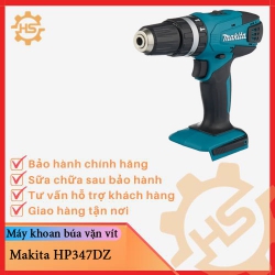 Máy khoan búa vặn vít dùng pin Makita HP347DZ