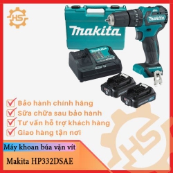 Máy khoan búa vặn vít dùng pin Makita HP332DSAE