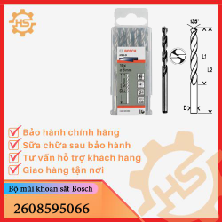 Bộ mũi khoan sắt 10 mũi HSS-G Bocsh 6mm