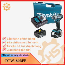 Máy siết bu lông dùng pin Makita DTW180RFE