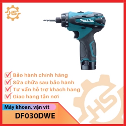 Máy khoan, vặn vít chạy pin Makita Model DF030DWE