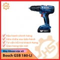 Máy khoan vặn vít động lực dùng pin Bosch GSB 180-LI (kèm phụ kiện) mã 06019F83K1