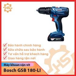 Máy khoan vặn vít động lực dùng pin Bosch GSB 180-LI (kèm phụ kiện) mã 06019F83K1