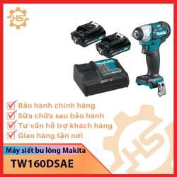 Máy siết bu lông dùng pin Makita TW160DSAE