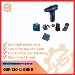 Máy khoan pin vặn vít Bosch GSR 120-LI GEN II (Kèm bộ phụ kiện) mã 06019G80K2 