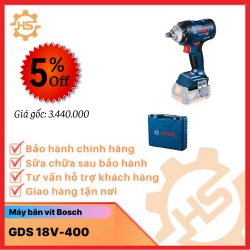 Máy bắn vít động lực dùng pin Bosch GDS 18V-400 (SOLO) mã 06019K00K1